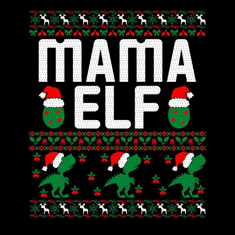 Mama Elf hässlicher Weihnachtspullover