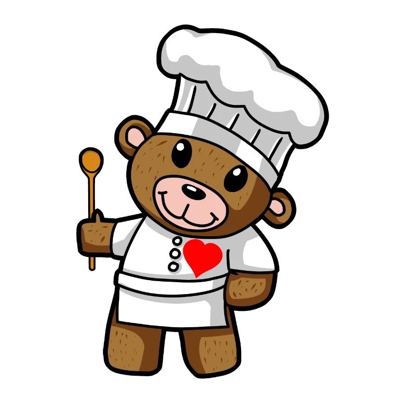 Teddy bear baker baker Christmas baking bakery child