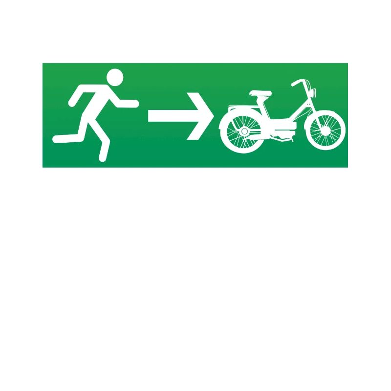 Emergency exit moped moped