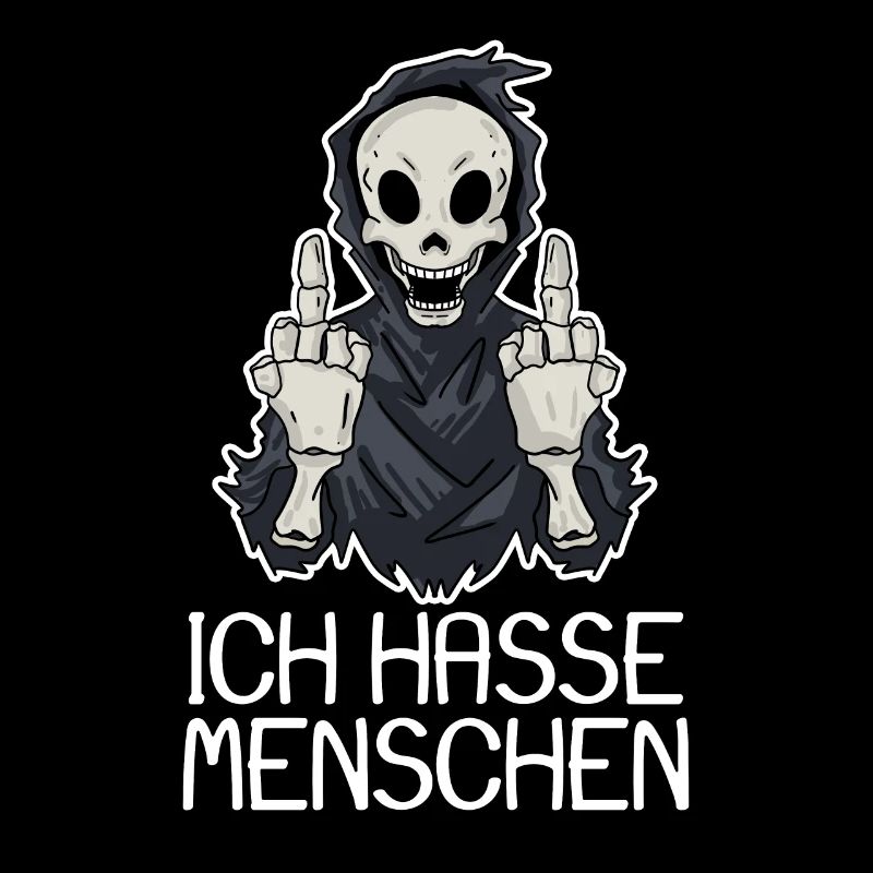 Halloween Sensenmann Ich hasse Menschen