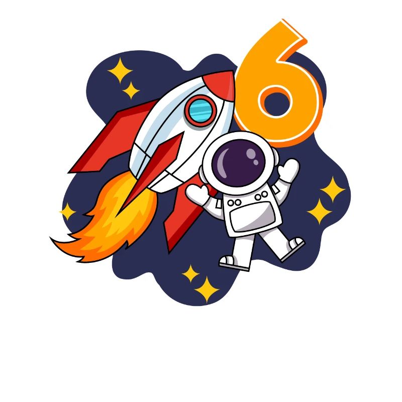 Astronaute spatial de 6 ans 6e anniversaire