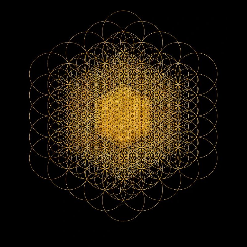 Fraktale dimensionale Blume des Lebens