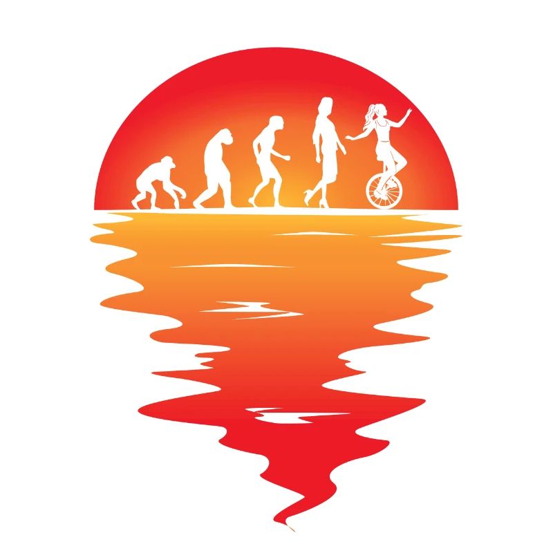 Einrad Evolution Einradfahrer Einrad Radfahren