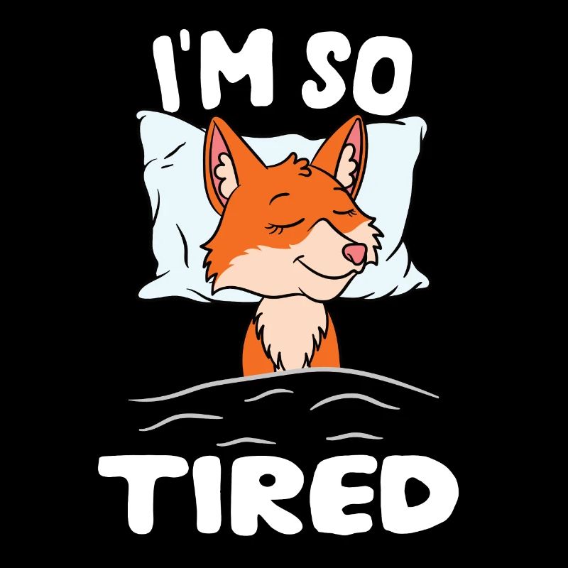I'm so tired sleeping fox