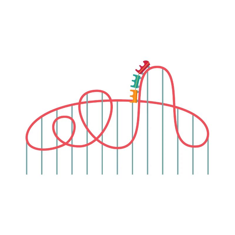 Achterbahn Freizeitpark Rollercoaster Fahrgeschäft