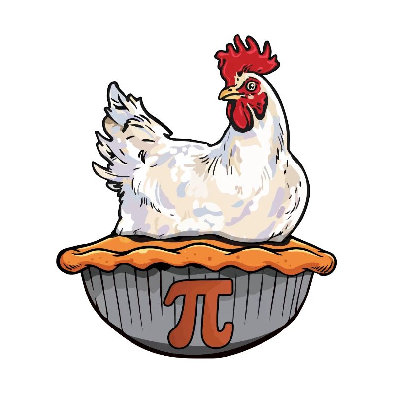 Drôle chicken pie Math Geek Math Nerd Pi Day