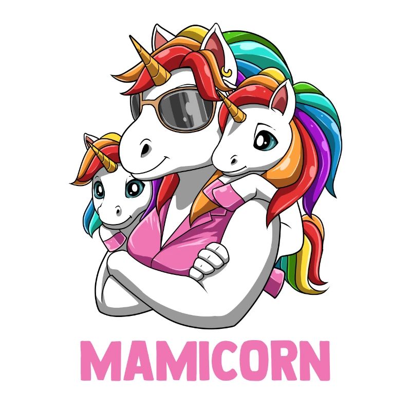 Mamacorn Mutter Tochter Zwillinge Einhörner
