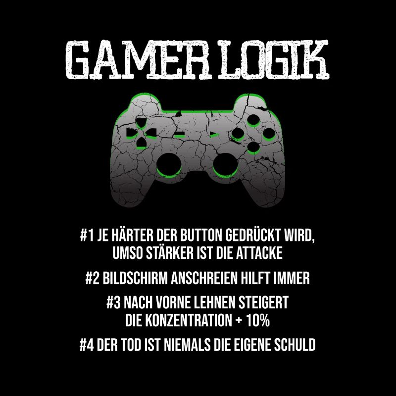 Gamer Logik Computer PC Controller Zocker Jungs