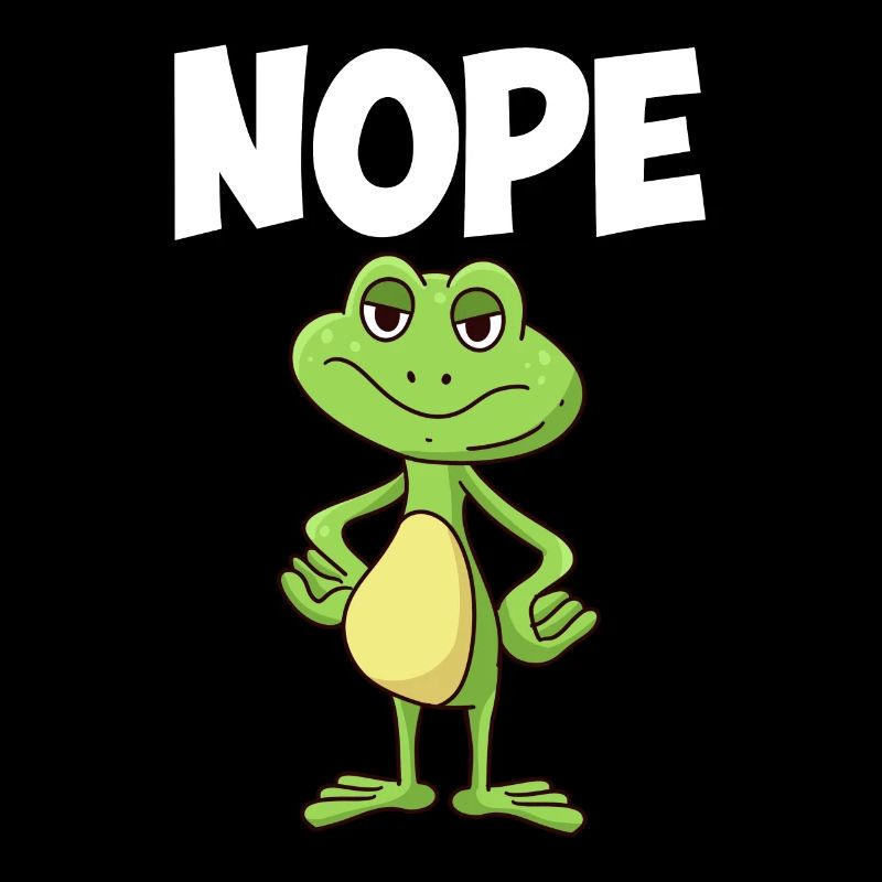 Non! Humour Frog Sarcasme Tout simplement non