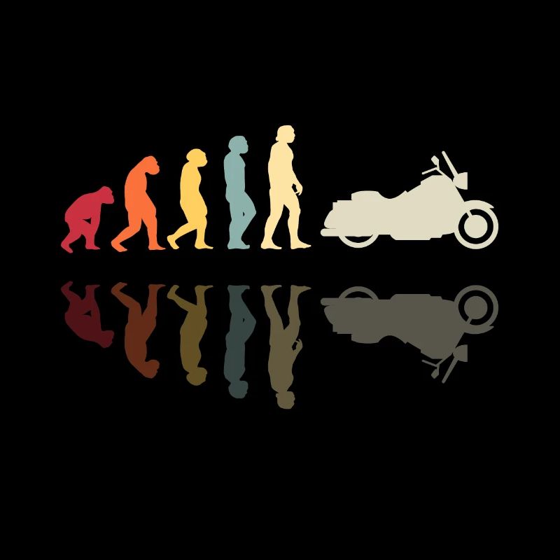 Motorcycle evolution vintage Chopper biker
