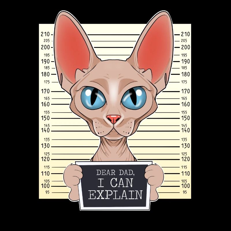 Sphynx Cat Dad I Dear Dad I Can Explain I Sphynx