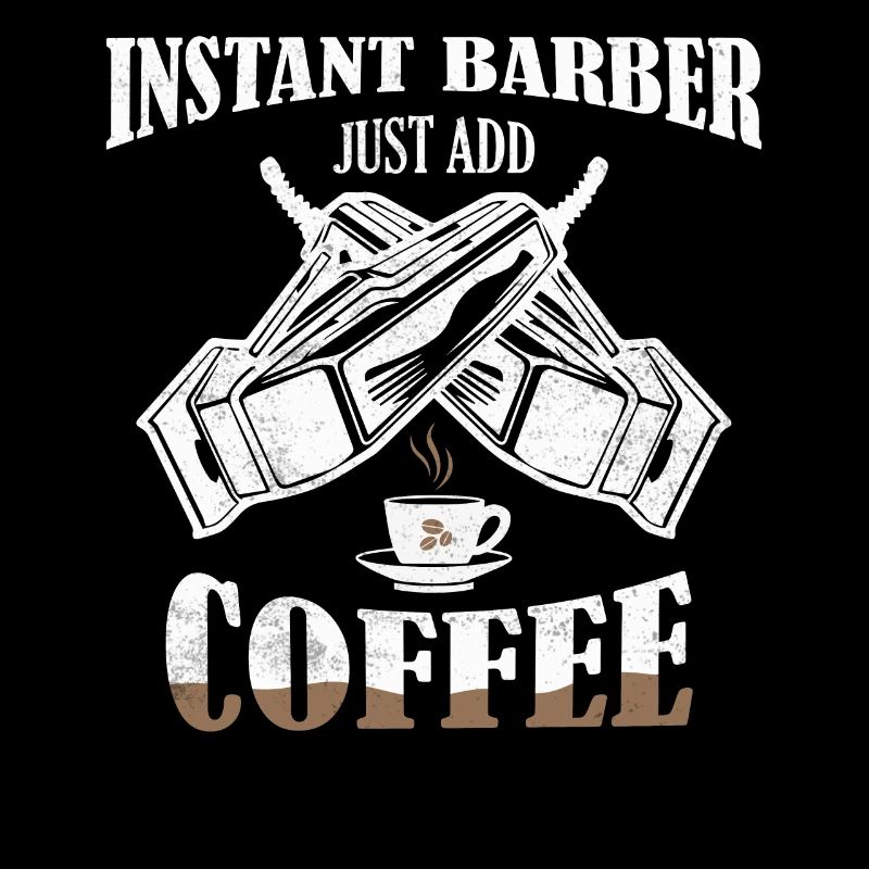 Instant Barber Il suffit d’ajouter café Coupe de cheveux Barbe