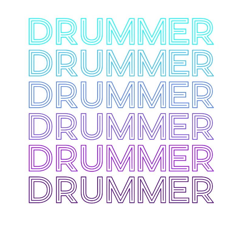 Drummer Drums Retro
