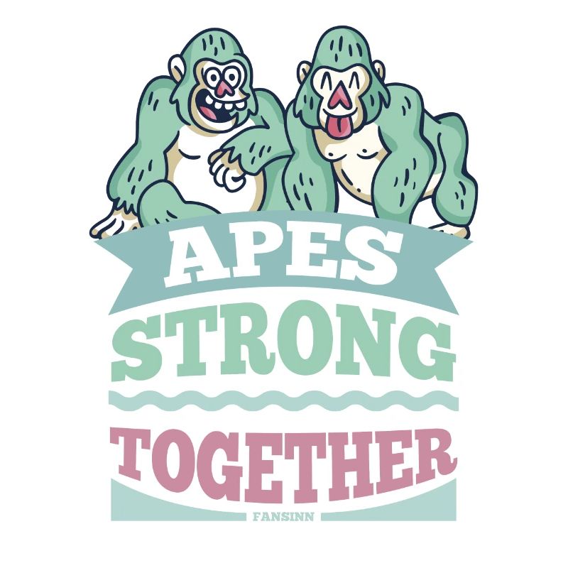 Singes forts ensemble