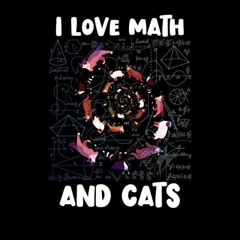 Math Kitty Cat J’adore maths et chats mathématiques