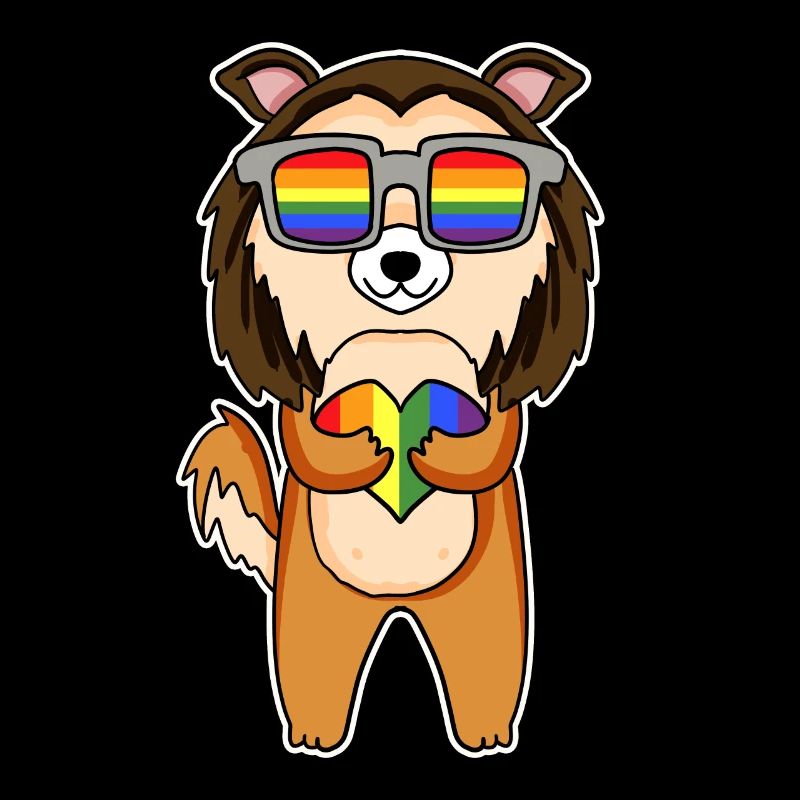 LGBT Dog Shepherd Rainbow