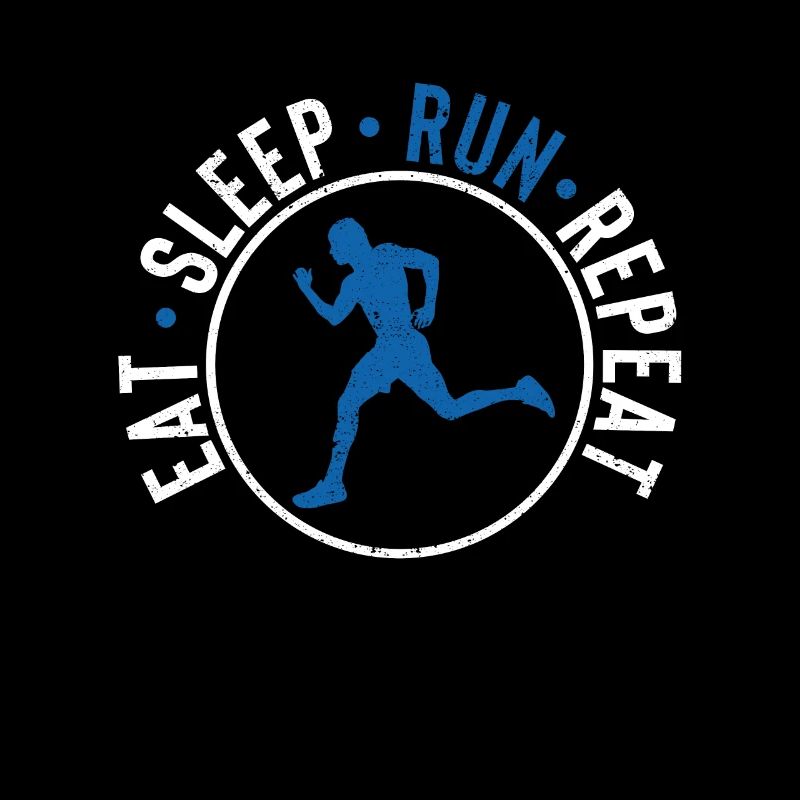 Manger Sleep Run Répéter Funny Run Vintage
