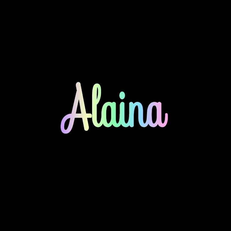 ALAINA Rainbow Minimalist Cursive