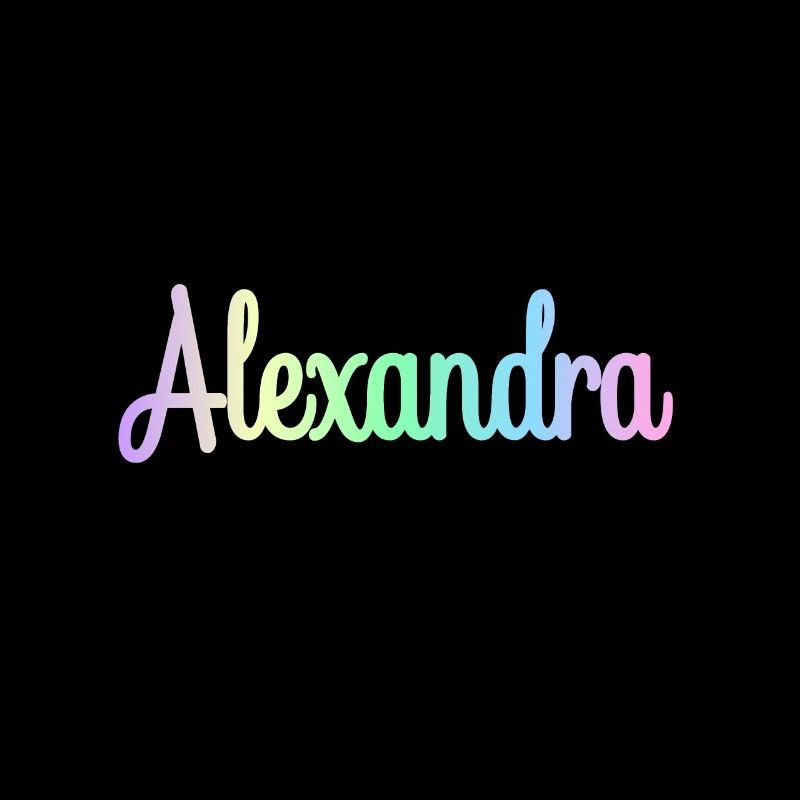 ALEXANDRA Rainbow Cursive minimaliste