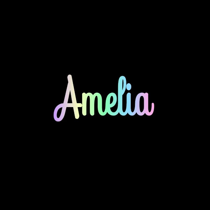 AMELIA Rainbow Minimalist Cursive