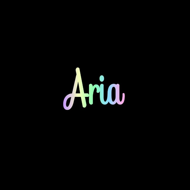 ARIA Rainbow Cursive Minimaliste