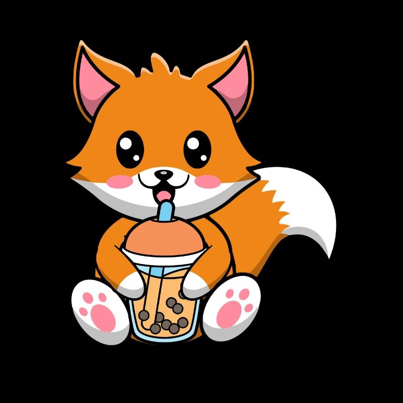 Bubble Milk Tea Fox drinks Boba milk tea