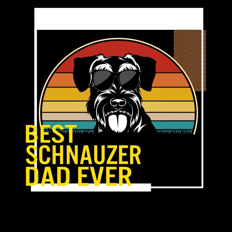 Best Schnauzer Dad Ever T Shirt
