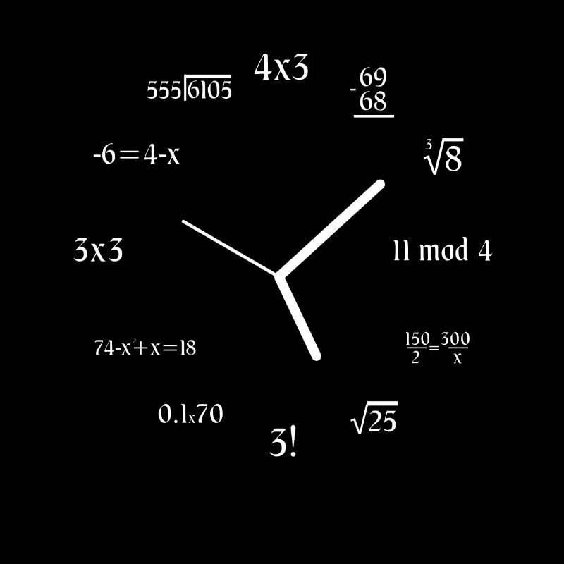 Formule d’équation Math Meme Math Jokes Math Clock
