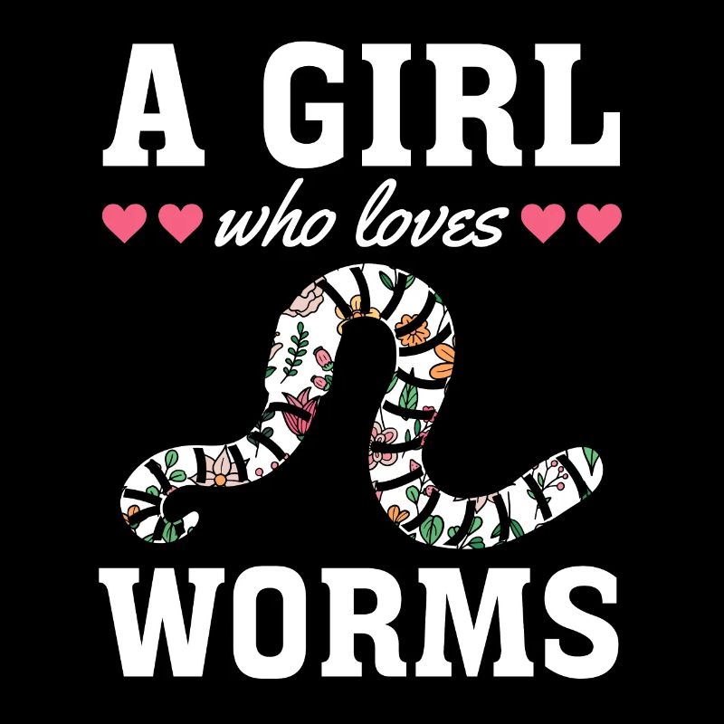 Nette Wurmliebhaber Mädchen Ich Ein Mädchen, das