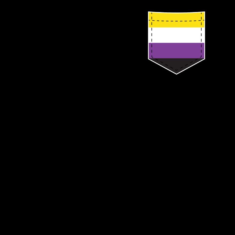 LGBTQ Non-Binary Pride Flag Pocket