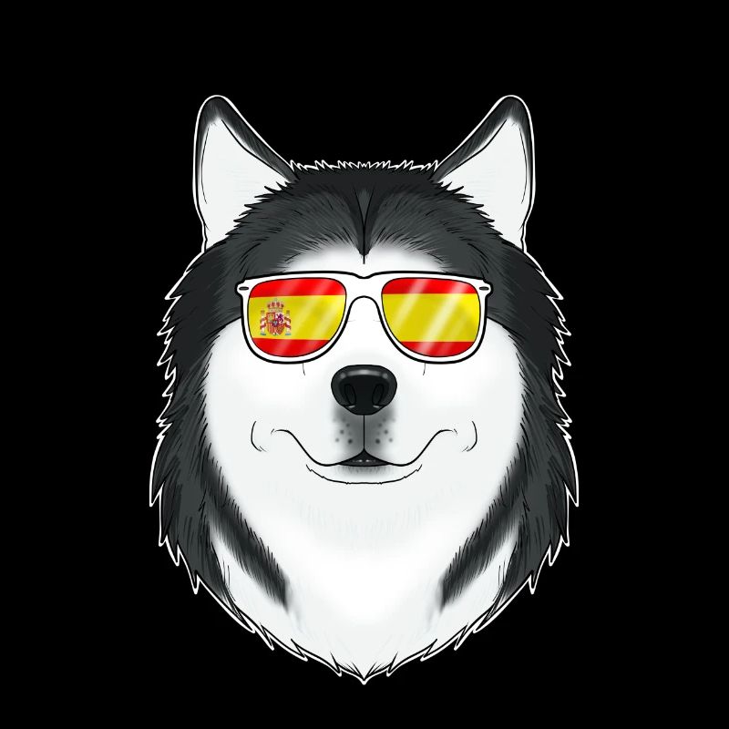 Husky I Spain Sunglasses I Spanish Flag