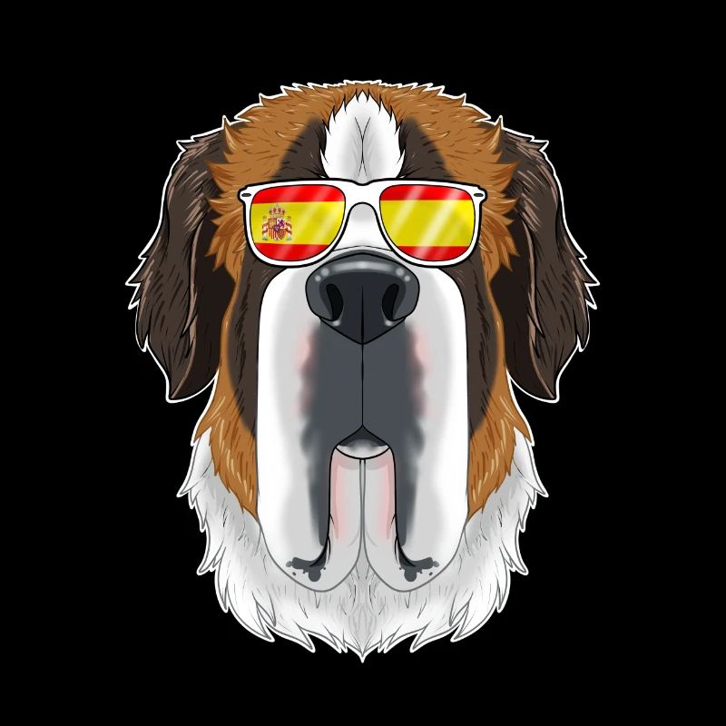 Saint Bernard I Lunettes de Soleil Espagne I Drapeau Espagnol