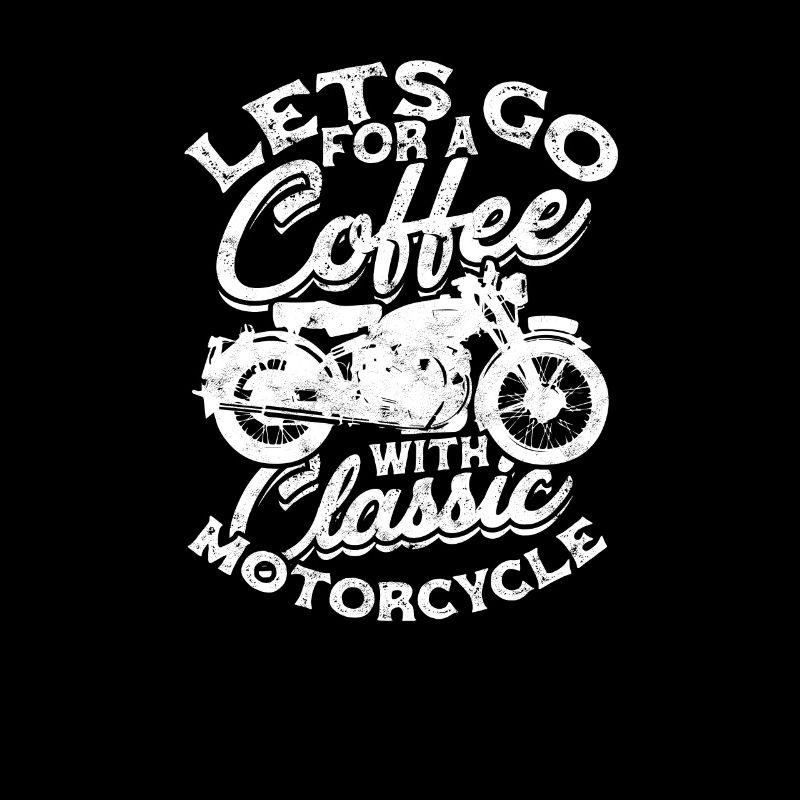 Auf einen Kaffee mit klassischem Motorrad -