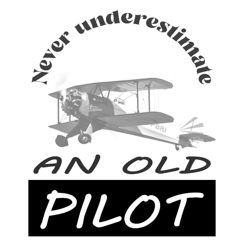 Ich bin alter Pilot Flugzeug Spruch Geschenkidee