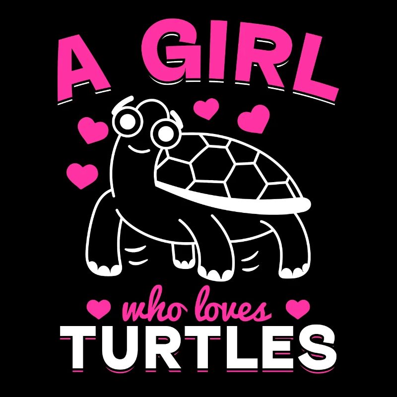 Turtle Girl Cute Turtle - Ein Mädchen, das