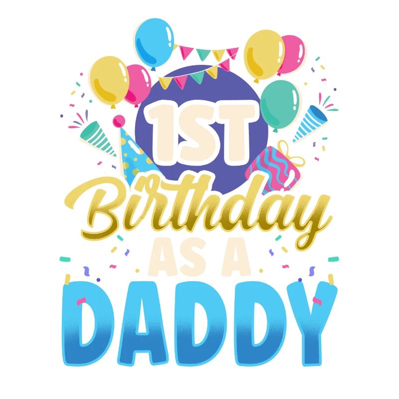 Erster Geburtstag Als Papi Vater Party Papa