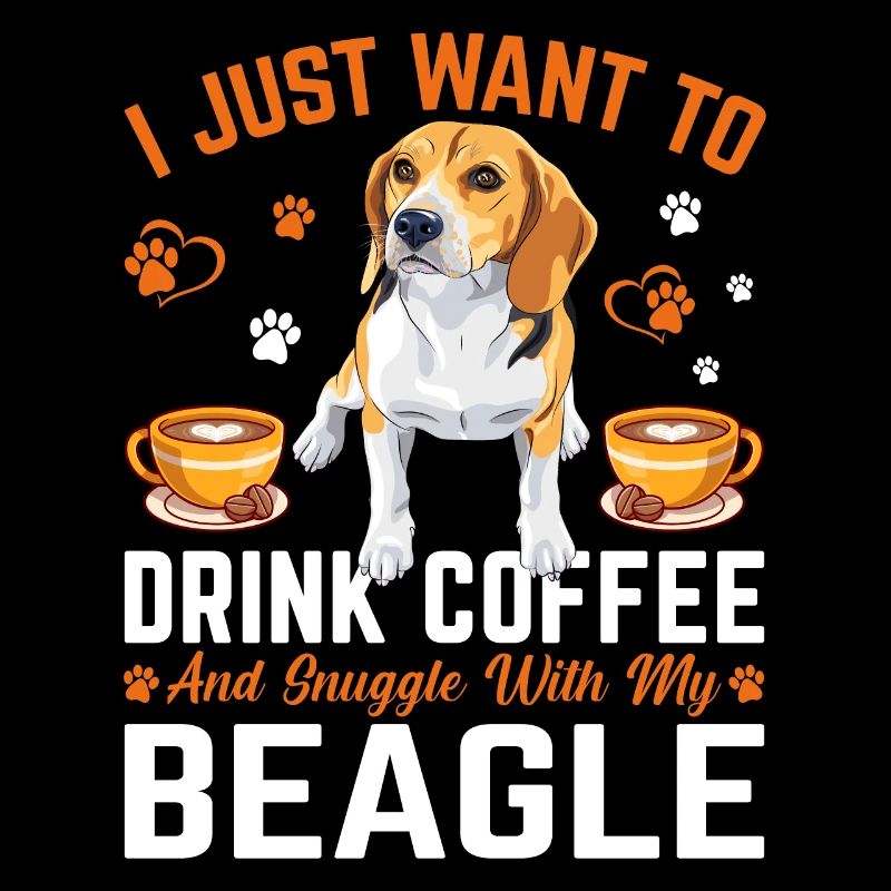 Drink Coffee And Cuddle With Beagle