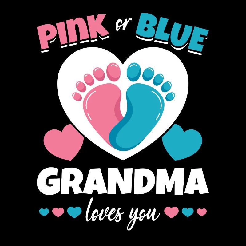 Rosafarbene oder blaue Oma Loves You