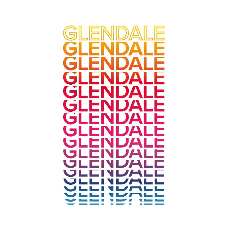 Retro Nostalgic USA City - Rainbow Glendale