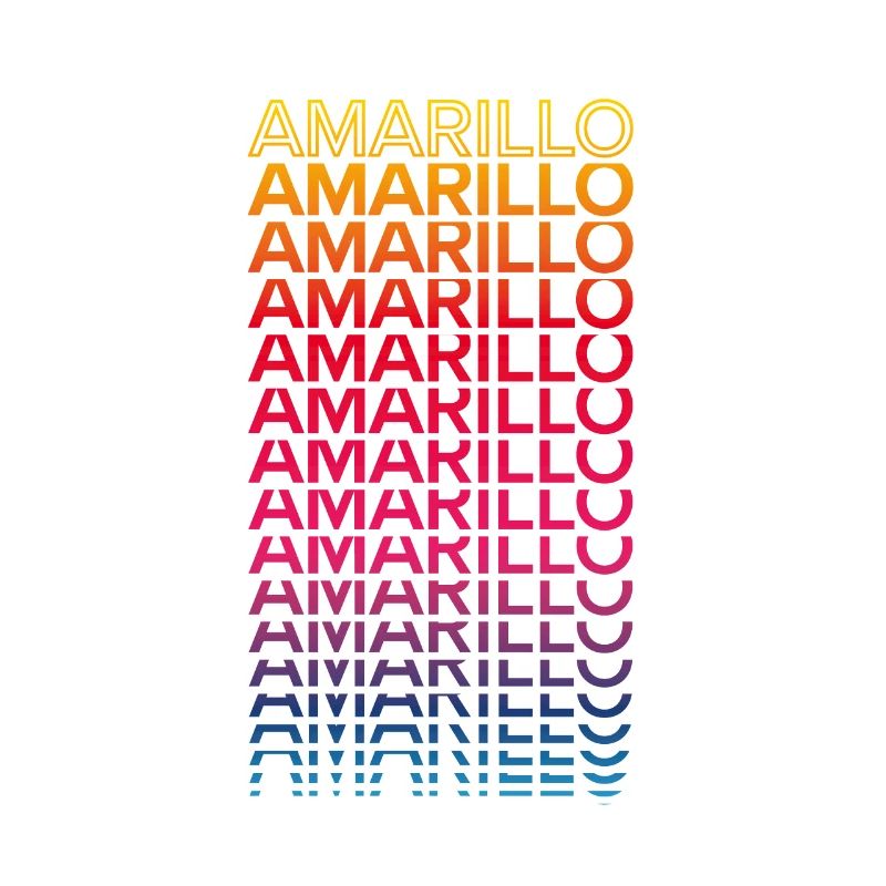Retro Nostalgic USA City - Rainbow Amarillo