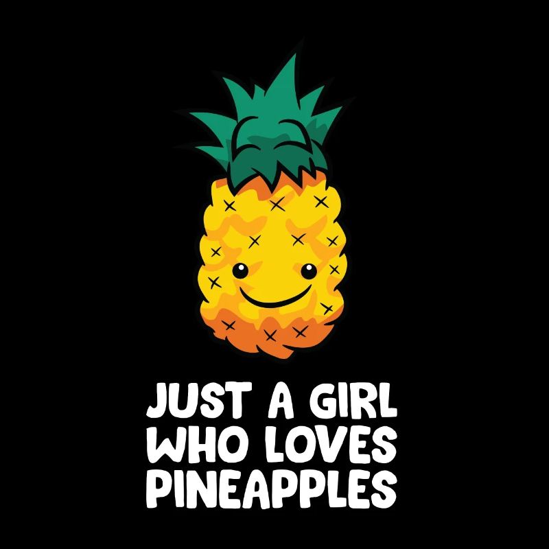 Nur ein Mädchen, das Ananas liebt