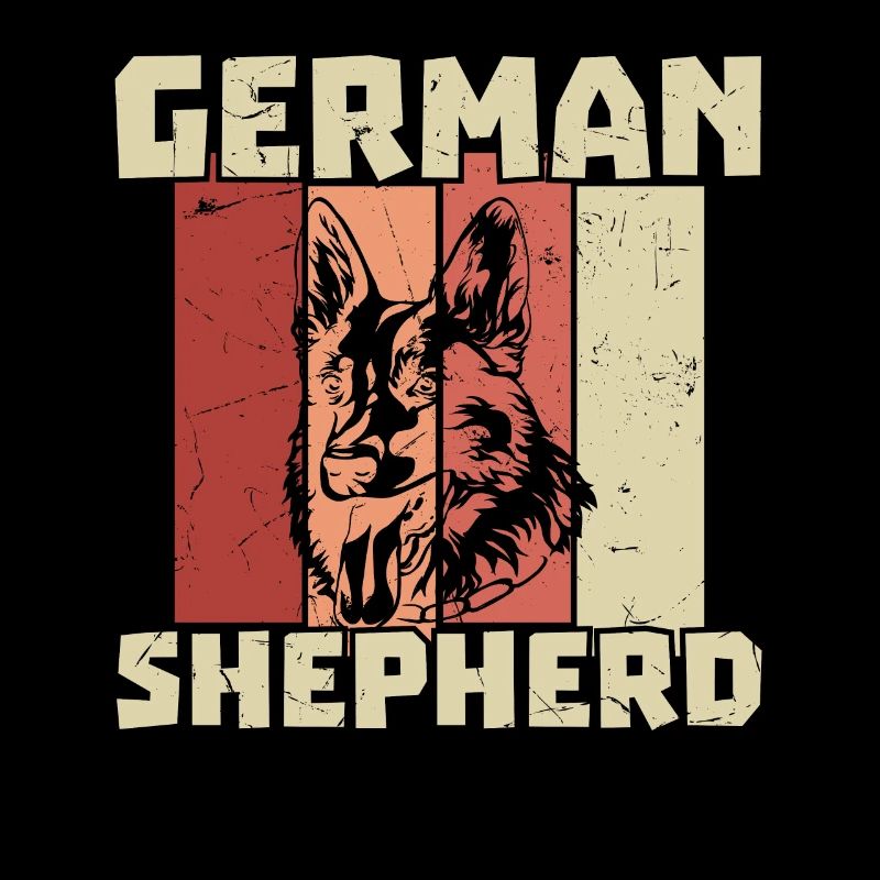 German Sheperd Vintage Distressed