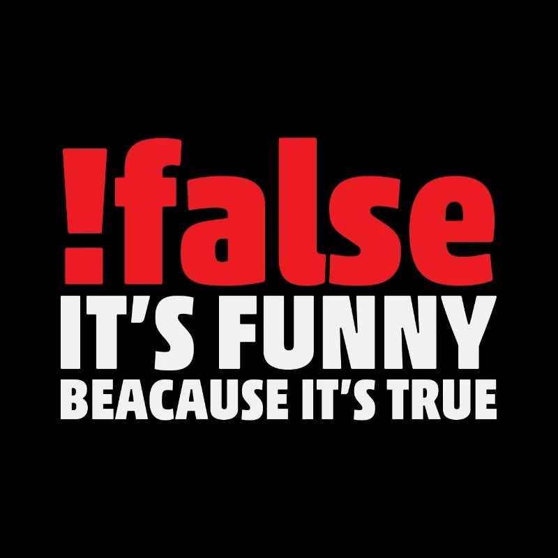 False it's funny because it's true Programmer