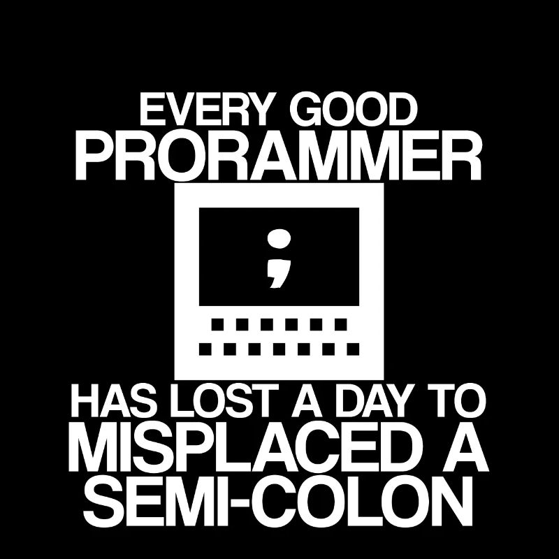 Every programmer has lost a day to a semi-colon 2