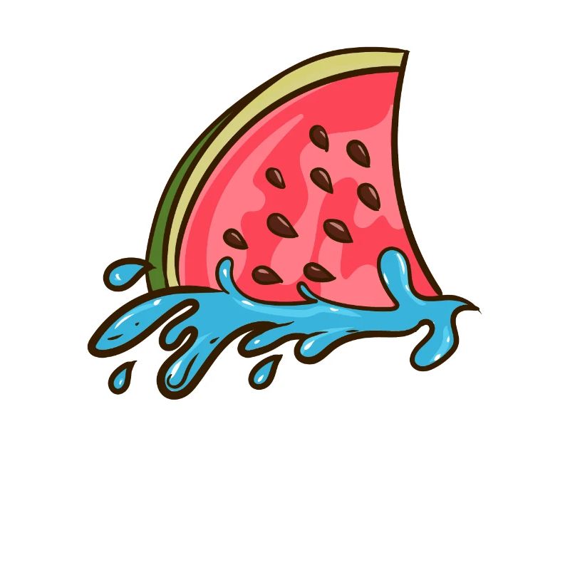 Aileron de requin comme pastèque