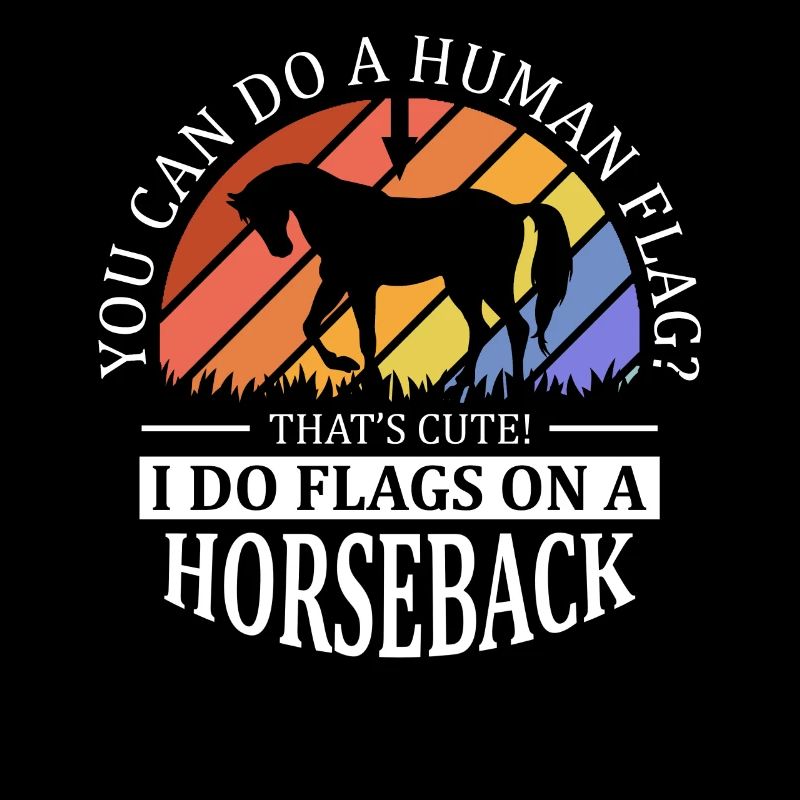 Voûter je fais des drapeaux à cheval