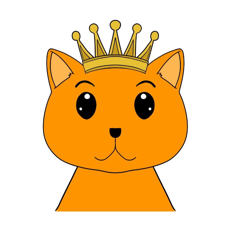 Katze mit Krone - Perserkatze mit Krone
