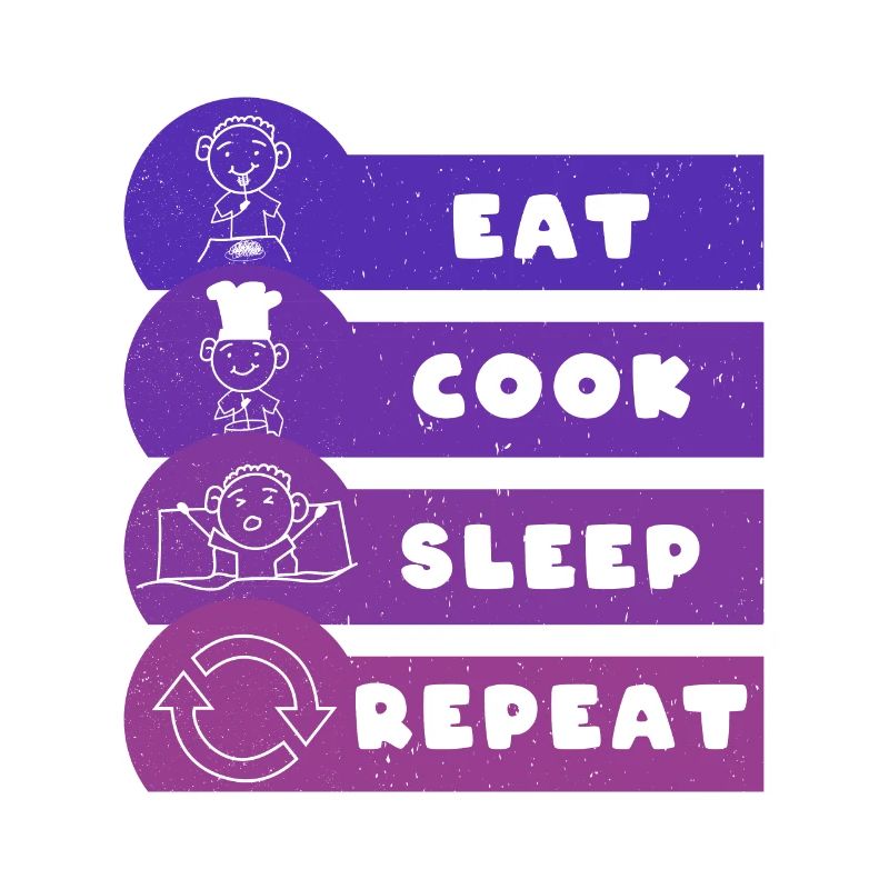 Manger Cook Dormir Répéter