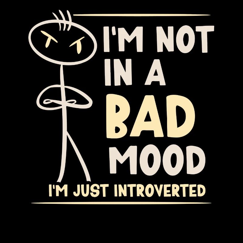 I'm not in a bad mood I'm only introverted