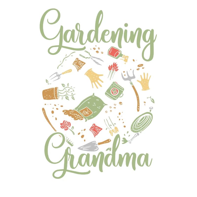 Gartenarbeit Oma Großmutter Gärtnerin Garten